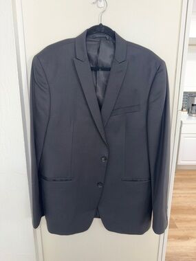 Bar III Men's Black Two-Button Notch Slim Fit Lapel Blazer 44R